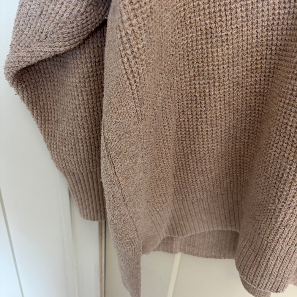 Aerie Cozy Thermal Waffle Knit Lounge Set sweater & wide leg pants L/XL short - Picture 3 of 10